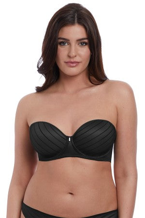 Freya Cameo Black Moulded Strapless Bra