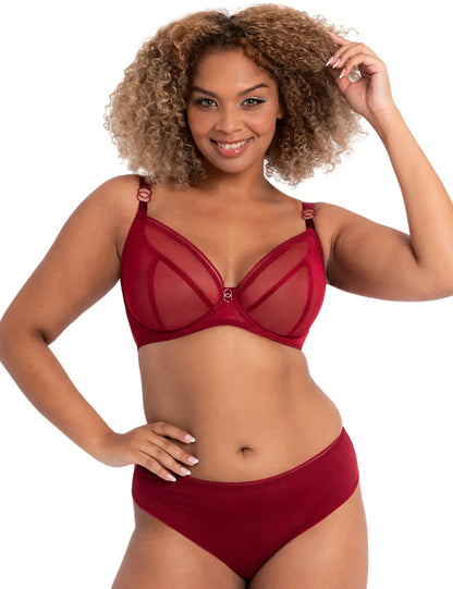 Curvy Kate Lifestyle Deep Red Plunge Bra