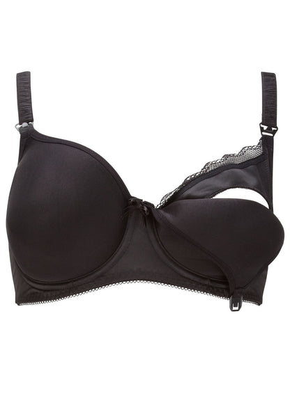 Freya Pure Black Underwire Moulded Nursing Bra