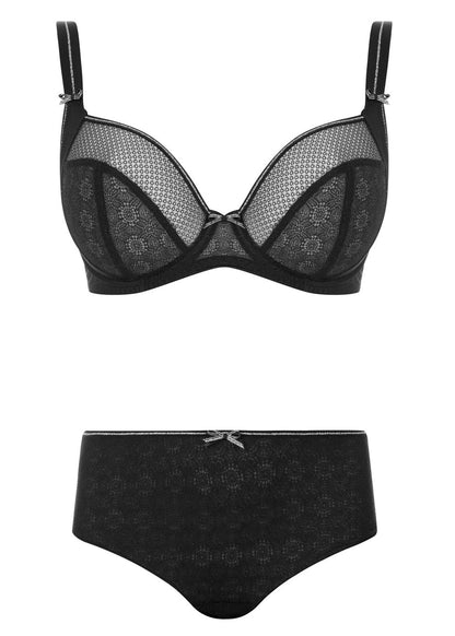 Freya Hero Black Side Support Plunge Bra