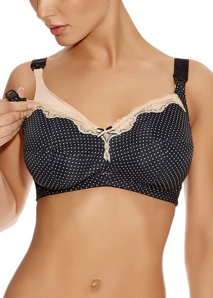 Freya Dotty Black Soft Cup Nursing Bra