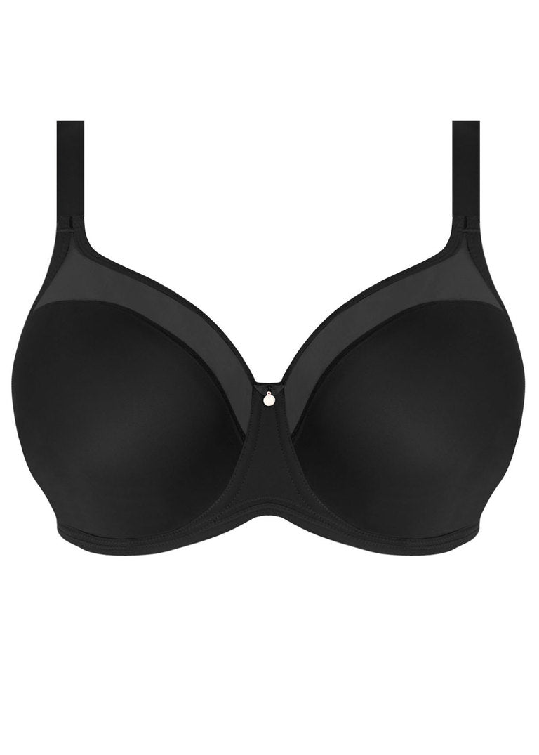 Elomi Smooth Black Moulded Cup Bra Chayil D Plus Lingerie