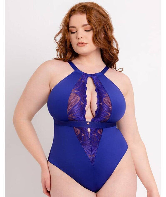 Curvy Kate Scantilly Indulgence Ultraviolete Blue Stretch Lace Body